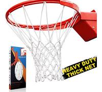Premium Quality Professional Heavy Duty Basketball Net Replacement - All Weather Anti Whip, Fits Standard Indoor or Outdoor Rims(Professional Standard Size, White)