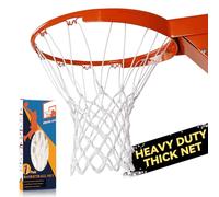 Premium Quality Professional Heavy Duty Basketball Net Replacement - All Weather Anti Whip, Fits Standard Indoor or Outdoor Rims(Professional Standard Size, White)
