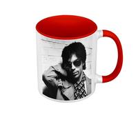 Premium Quality Red Colour Mug - Glasses Singer Funk Pop Star Celebrite - Mug with Handle and Coloured Interior