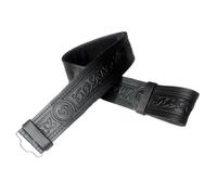 Premium Quality Scottish Kilt Belt | Genuine Leather Adjustable Size Kilt Belt | Plain & Embossed Designs | Sizes S to 3XL (Triquetra Celtic Knot, S)