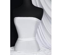 Premium Quality Silk Touch Jersey 4 Way Stretch Dressmaking Fabric Sold by The Metre 50+ Colours in Stock Same Day Dispatch by Tia Knight White