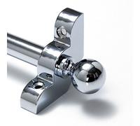 Premium Quality Stair Rods 1/2" x 28.5" Chome Flat bar Round Finial