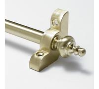 Premium Quality Stair Rods 1/2" x 28.5" Satin Brass Flat bar Urn Finial