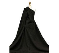 Premium Quality | Teddy Borg Fabric | Ultra Soft Teddy Fleece | Soft Fur Loungewear Material | Fabriques (Black, 1 Meter)