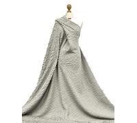 Premium Quality | Teddy Borg Fabric | Ultra Soft Teddy Fleece | Soft Fur Loungewear Material | Fabriques (Silver, 8" X 8" Sample)