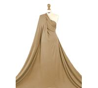 Premium Quality | Viscose 4 Way Stretch Jersey Spandex | Ultra-Soft Rayon Fabric | LF04 | By FABRIQUES (Camel, Half Meter)