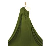 Premium Quality | Viscose 4 Way Stretch Jersey Spandex | Ultra-Soft Rayon Fabric | LF04 | by FABRIQUES (Olive Green, 8"X8" Sample)