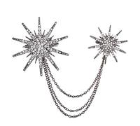 Premium Quality Women Star Rhinestones Brooch Elegent Sparkly Diamond Pin Wedding Accessory