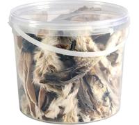 Premium Rabbit Ears With Fur Dog Treats, 5L Tub