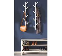 Premium Racks Coat Rack & Hat Rack - Modern Design - Wall Mounted - Stylish - (White)