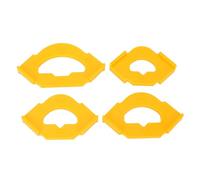 Premium Radius Jig Router Template Set 4PCS Woodworking ABS Plastic Durable Right Bevel Rounded Corners Routing Guide for DIY Cabinet Making Furniture Crafting Yellow R20 R25 R30