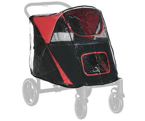 Premium Rain Cover for Dog Pram Stroller - Protects Large & Medium Dogs - Rear E