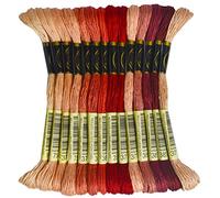 Premium Rainbow Color Embroidery Floss - Cross Stitch Threads - Friendship Bracelets Floss - Crafts Floss - 14 Skeins Per Pack Embroidery Floss, Beaver Gray Gradient