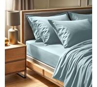 Premium Ranforce Double Fitted Sheet (140 x 190 + 30 cm) | 100% Cotton, 145 Thread Count, Mint Colour | Machine Washable at 30°C, Soft & Durable