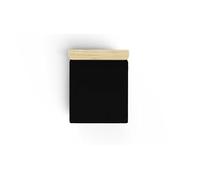 Premium Ranforce Double Fitted Sheet (140 x 190 + 30 cm), 100% Cotton, 155 Thread Count, Black, Soft, Durable, Machine Washable at 30°C, Ideal for Cosy Bedrooms