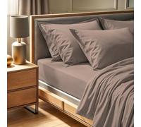 Premium Ranforce King Fitted Sheet (160 x 200 + 30 cm), 100% Cotton, 145 Thread Count, Beige, Machine Washable at 30°C, Soft & Durable for Ultimate Comfort