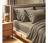 Premium Ranforce King Fitted Sheet (160 x 200 + 30 cm), 100% Cotton, 155 Thread Count, Beige, Machine Washable at 30°C, Soft & Durable for Ultimate Comfort