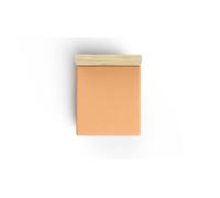 Premium Ranforce Single Fitted Sheet (90 x 200 + 30 cm), 100% Cotton, 117 g/m², Pale Orange, Soft, Breathable, Perfect for Cosy Bedrooms