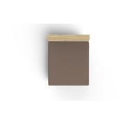 Premium Ranforce Single XL Fitted Sheet, 100% Cotton, 100 x 200 + 40 cm, 117 g/m², Elegant Brown Colour, Soft, Durable, Perfect for Cosy Bedrooms