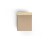Premium Ranforce Single XL Fitted Sheet, 100% Cotton, 100 x 200 + 40 cm, 155 Thread Count, Beige, Soft, Durable & Machine Washable at 30°C