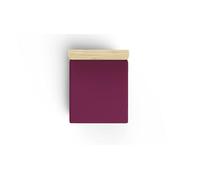 Premium Ranforce Single XL Fitted Sheet, 100% Cotton, 100 x 200 + 40 cm, 155 Thread Count, Purple, Machine Washable at 30°C, Soft and Durable