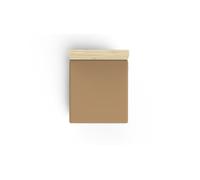 Premium Ranforce Single XL Fitted Sheet, Light Brown, 100% Cotton, 100 x 200 + 40 cm, 117 g/m², Soft, Durable, Perfect for Cosy Bedrooms