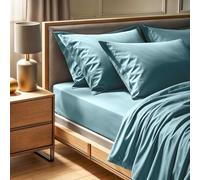 Premium Ranforce Super King Fitted Sheet (180 x 200 + 30 cm), 100% Cotton, 145 Thread Count, Mint Colour, Machine Washable at 30°C, Soft and Durable