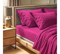 Premium Ranforce Super King Fitted Sheet (180 x 200 + 30 cm), Dusty Rose, 100% Cotton, 155 Thread Count | Machine Washable at 30°C | Soft & Durable Bedding