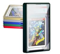 Premium Rated Card Protector with Metal Frame - Magnetic, Stackable Aluminum & Glass Case for BGS/PSA Cards | UV & Scratch Resistant Display Storage for Sports & Gaming Cards (Black, Suit for PSA)