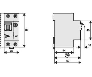 Premium RCBO Circuit Breaker 25A 30mA Type B 10kA - 170707