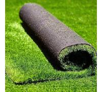 Premium Realistic Artificial Grass Roll 2x1m - Durable Fake Turf for Garden Patio Balcony | Easy Installation Outdoor Rug Lush Green Color UV Resistant