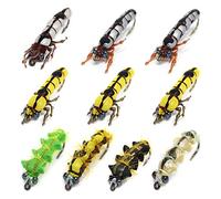 Premium Realistic Flies Terrestrials Selection Cricket Grasshopper Beetle Bumble Wasp Ladybug Fly Fishing Dry Wet Set for Trout Salmon (Larvae Set of 10 Flies)