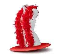 Premium Red Feather Boa, 50 grams, 1.8m Feather Boa Red, Fancy Dress Accessories, Boas for Women, Red Feather Boas for Hen Do, Weddings, Pride, LGBT Parades, Concert Accessories, Red Feather Bowers