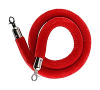 Premium Red Velvet Rope Barrier with Silver End Caps23.6in Crowd Control Stanchion for Movie Theaters Grand Openings Hotel Events Parties1 Pack