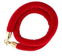 Premium Red Velvet Rope for Crowd Control - 2-10 Feet Adjustable with Gold & Silver Hooks - Perfect for Event Decorations, Queue Management, and Entrance Barriers (66.9in/1.7m)