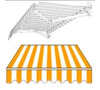 Premium Replacement Canopy Fabric for Patio UV Protection Outdoor Sun Shade Retractable Top Cover Size: 3x2m (9.8x6.5ft) Color: A