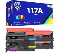 Premium Replacement Compatible With HP 117A Toner 5-PACK For HP Colour Laser 150 150a 150nw MFP 178nw 178nwg 179fng 179fnw 179fwg W2070A W2071A W2072A W2073A 2x Black, 1x Cyan, 1x Magenta, 1x Yellow