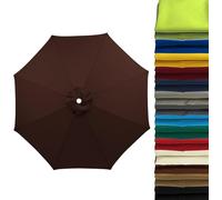 Premium Replacement Cover 2m-4m for 6/8 Ribs | UV50+ Waterproof & Windproof | Light Grey Fabric for Garden Patio Beach Pool | Outdoor Umbrella Canopy