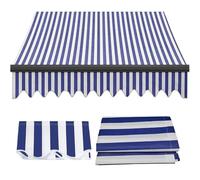 Premium Replacement Cover for Ning Canvas, Manual Retractable Sunshade, UV Protection Fabric, 200x150/300x200/600x300 cm, Blue, 3x2 m / 10x6.5 ft for Shops and Patios