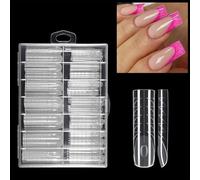 Premium Replacement Tips 140 Pieces Set with Sparkling Finish Ready for Light Heal Polish Denial Forms Nails Tips