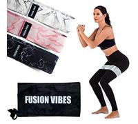 Premium Resistance Bands for Legs and Butt, Non-Slip Fabric Booty Bands, Glute Bands & Hip Bands for Women and Men, Workout Fitness Bands for Hips, Yoga, Strength Training, Beginners (MARBLE)