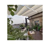 Premium Retractable Pergola Canopy with U Shaped Wave Design Perfect for Balcony & Patio Shade Stylish Sun Protection 1.5m Wide Outdoor Awning