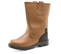 Beeswift Premium Rigger Fur Lined Steel Toe Cap Safety Boots 1 Pair Tan 09