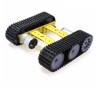 Premium Robot Tank Car Chassis Starter Kits, MiniTP100 Smart Metal Tracked Robotic Chassis Control Platform for Arduino RaspberryPie MicroBit DIY STEAM Science Teaching Education Experiment, Gold