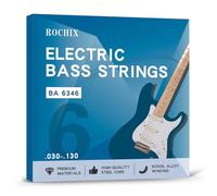 Premium Rochix BA 6346 6-string bass strings - Professional Grade, steel core wound with nickel alloy, excellent sound