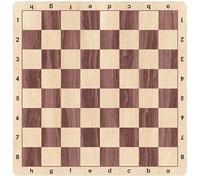 Premium Roll-Up Chess Board 20″ Tournament Size - Soft Rubber Mousepad Material with Realistic Wood Grain Print, Washable & Non-Slip - Alphanumeric Notation, Outdoor/Travel Friendly (Maple)