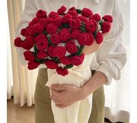 Premium Rose/Sunflower Bouquet Blanket, Handmade Crochet Flower Blanket, Bouquet Throw, Soft & Cozy, Gift for Mother's Day, Birthday, or Anniversary, Home Décor (A, 23.62 in/60cm)