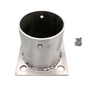 Premium Round Post Base for 60-150mm Fence Posts, Steel Holder for Garden Peras, Patios & Dec - 190mm Diameter (7.5in) - Easy Inll