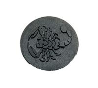 Premium Round Shungite Stickers with Pattern for Cell Phone Case Laptop Tablet Computer - Polished Shungite Protection Plate with Carbon Fullerenes (Scorpion)