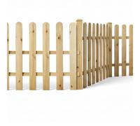 Premium Rounded Top Picket Fence Panels | Natural Pressure Treated Timber Garden Fence | Decorative Boundary Fencing for Lawn Borders & Pathways | Outdoor Dog Fence Wood Panel (6, 6FT (L) X 3FT (H))